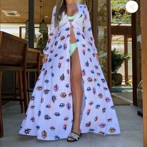 Beach cover up evil eye / fashion size M